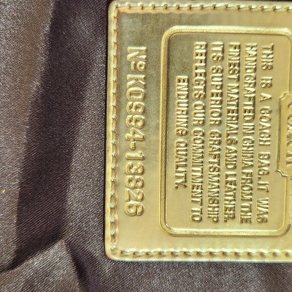 Vintage Coach Poppy Op Art Glam Gold Tote Bag Purse - Picture 14 of 14